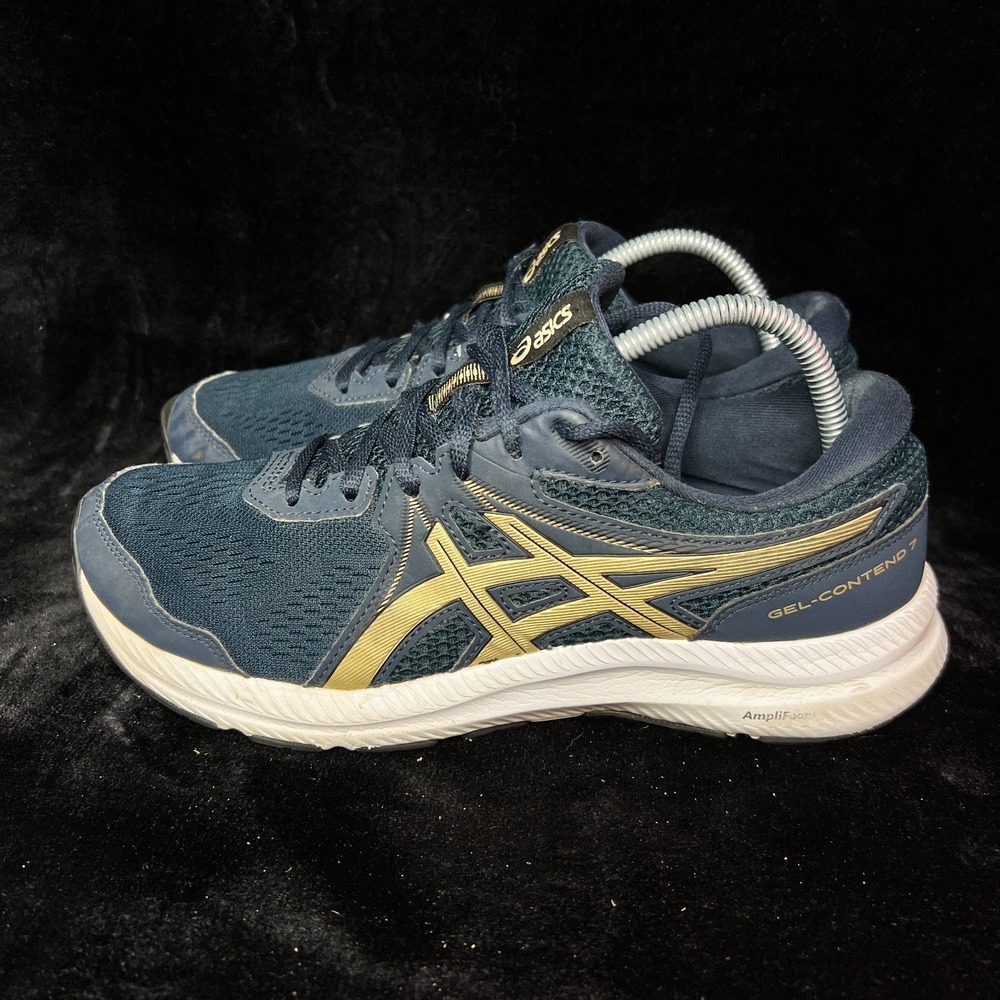 Asics‎ Gel Contend 7 1012A910 Womens Size 10 Running Shoes Navy Blue Sneakers
